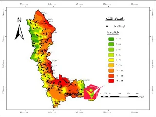 دانلود نقشه طبقات دما استان آذربایجان غربی