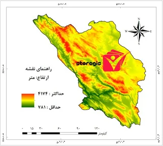 دانلود نقشه ارتفاع استان چهارمحال و بختیاری