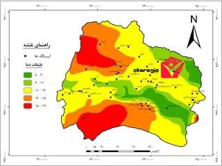 دانلود نقشه طبقات دما استان خراسان شمالی