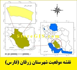 دانلود نقشه موقعیت شهرستان زرقان