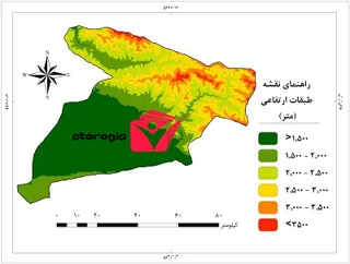 دانلود نقشه طبقات ارتفاعی استان البرز