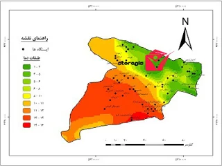 دانلود نقشه طبقات دما استان البرز