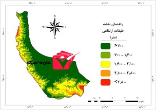 دانلود نقشه طبقات ارتفاعی استان گیلان