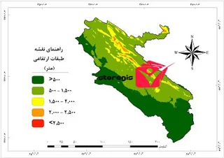 دانلود نقشه طبقات ارتفاعی استان ایلام