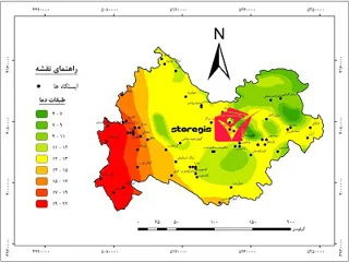 دانلود نقشه طبقات دما استان کرمانشاه