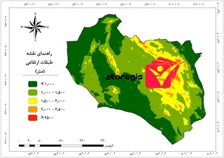 دانلود نقشه طبقات ارتفاعی استان خراسان جنوبی