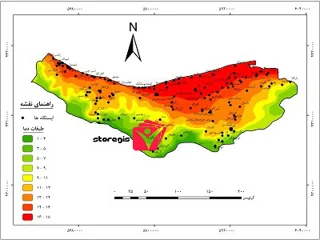 دانلود نقشه طبقات دما استان مازندران