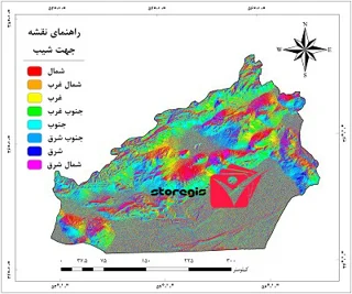 دانلود نقشه جهت شیب استان سمنان