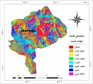 دانلود نقشه جهت شیب استان یزد
