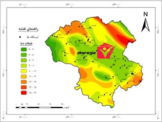دانلود نقشه طبقات دما استان زنجان